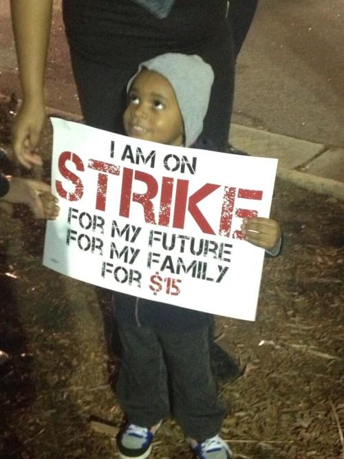 workingamerica:Spotted: adorable supporter in Raleigh, NC. (via @NCRaiseUP)We stand with strikin