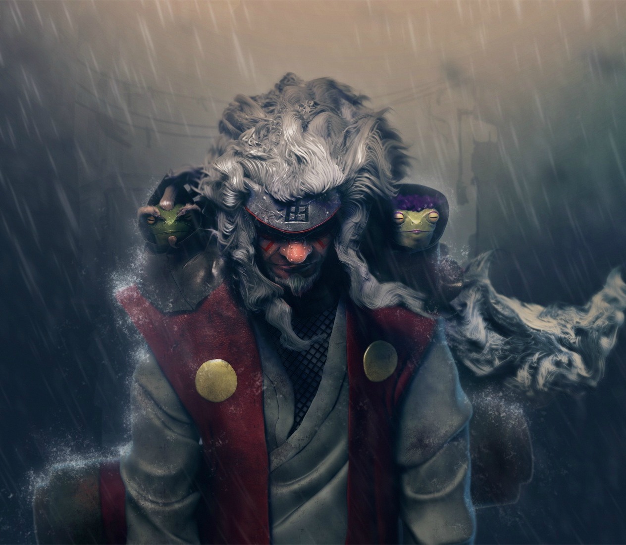 youngjusticer:  The Toad Sage. &lt;3 R.I.P. Jiraiya, by Mehdi Fazzat. 