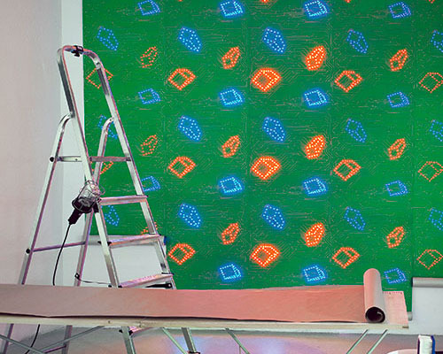 LED Wallpaper German Interior Design company, Architects Paper created high tech LED wallpaper 