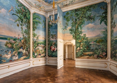 edwardslovelyelizabeth: Berglzimmer - one of the apartments in Hofburg palace, painted in 1766 by Johann Wenzel Bergl for Empress Maria Theresia | Hofburg Palace, Vienna, Austria 