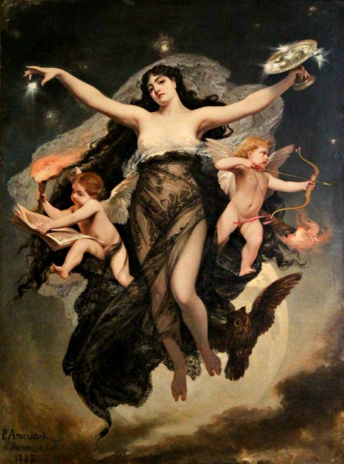 cauldronandcross:  The Night Escorted by the Geniuses of Love and StudyPedro Américo 1886 
