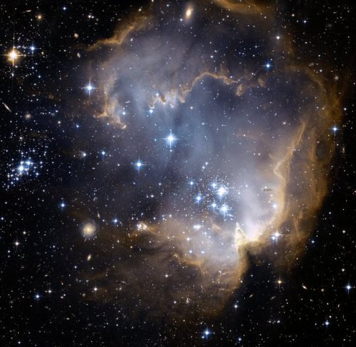 Star-forming regions amid gas and dust taken by the Hubble Space Telescope. (NGC 2467, NGC 3603, Star forming region in 