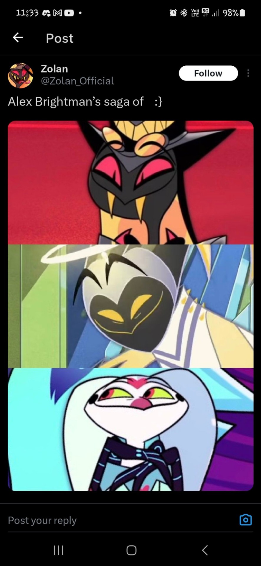 Everyone Be Simping Over Any Hazbin/helluva Character While I'm Here Calling Them All Silly Guys