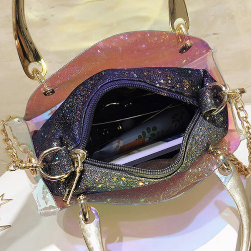 undercover-witch: Glitter &amp; Holographic Transparent Bag discount: Crystal15