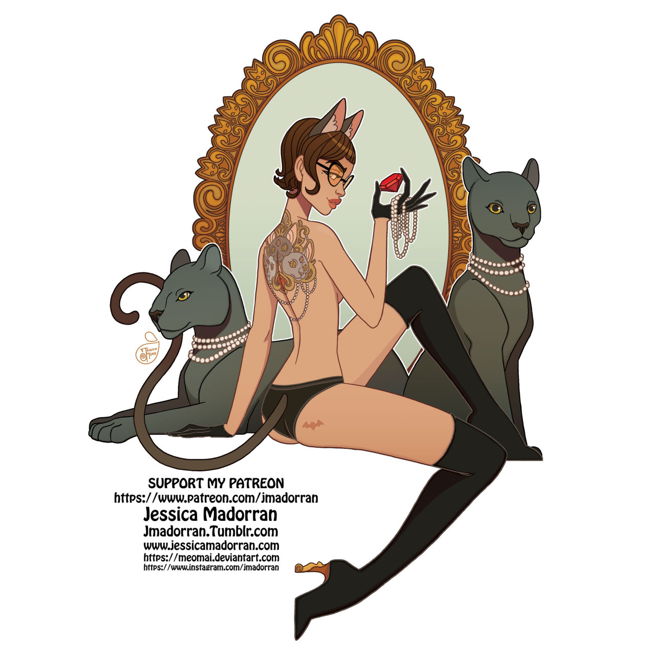 Sticker Option 01 - Catwoman  This month my Sun Tier Patrons are voting on their sticker reward. This is the 1st of the 