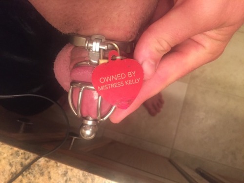 mistressmaddieandknight:  Locked with a sound in for my beautiful wife