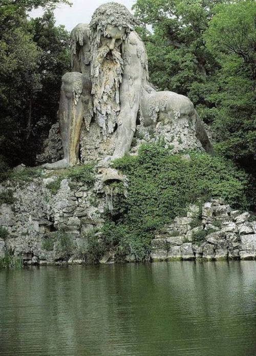 Apennine Colossus by Giambologna Villa di Pratolino, Baglia, Tuscany, Italy