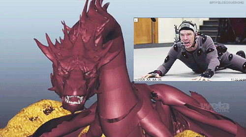 rynnay: amygloriouspond: Benedict Cumberbatch Performs MoCap ‘Smaug’ In Making Of Video 