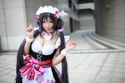 kuudererules: 肉感少女-Neneko cosplay as Nozomi Toujou from Love Live!