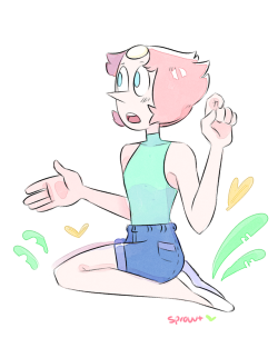 sprouut:  I’ve been so busy with so many things, but heres a quick pearl sketch! &lt;3