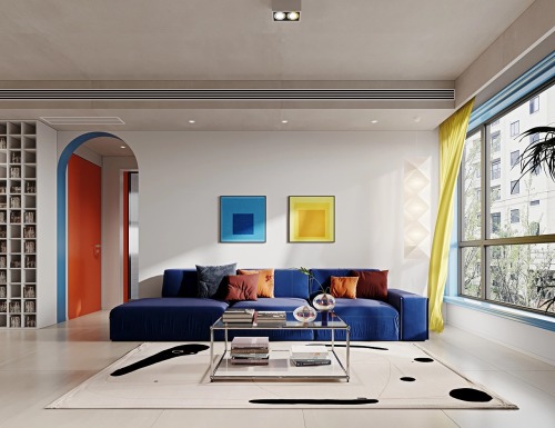 Bright Color-blocked Interior Decor Inspiration