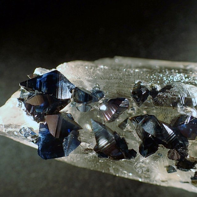 structureminerals:  Anatase on Quartz from Norway currently available  StructureMinerals.com