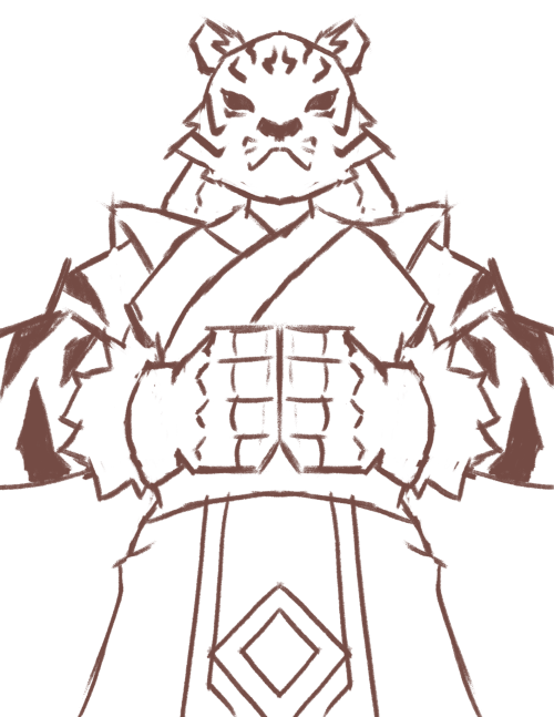Commission I Finished Of A Tiger Monk With Brass Fists. The Metal On The Fists Were Hands Down The Hardest