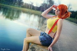 cosplayfanatics:  Lake side pokeball by KaylaErinOfficial