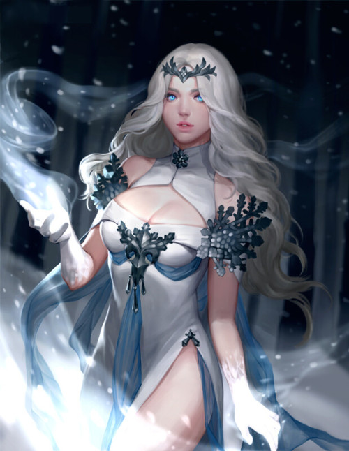 The Queen of Snow  YUNPONG (YoonHwa,Choi) www.artstation.com/artwork/YaBGV6