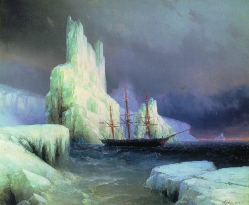 Ivan Aivazovsky - Ice mountains in Antarctica, 1870.