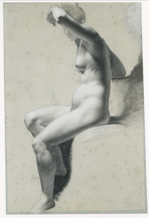 karrova:Seated Female Nude, Pierre Paul Prud'hon, probably between 1810–20