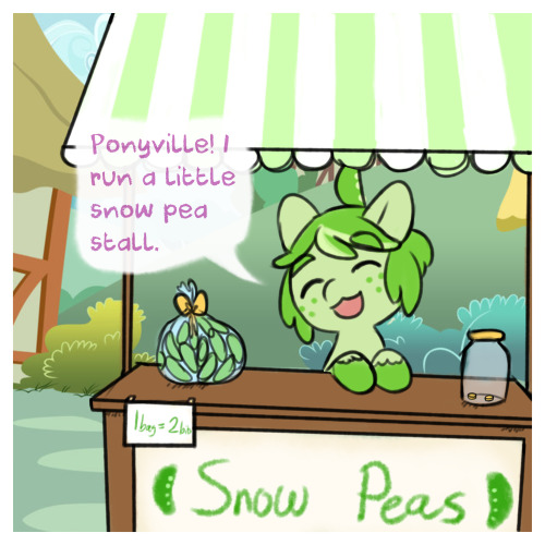 ask-snewpea:Snew Pea: Unfortunately snow peas aren’t really high in demand. ; w ;@ask-cloudkickerD’aww~ <3