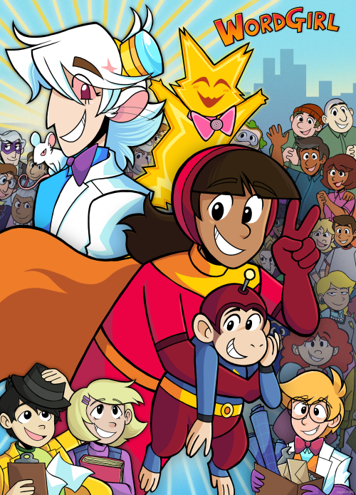 mewtwo365: Here’s a whole bunch of Wordgirl AU drawings!I enjoy when all the characters are happy, s