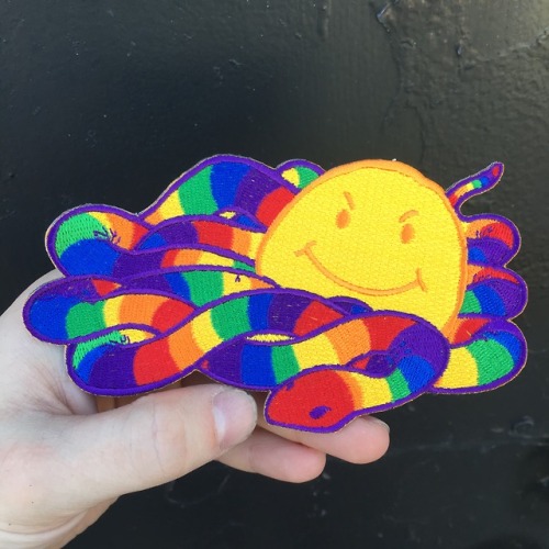 Rainbow Snake Patch by Brad Rohloff 5 x 3.5” embroidered patch Edition of 100 2018available here &am