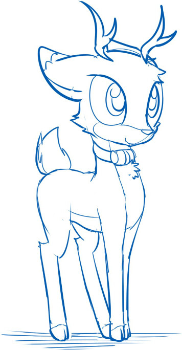 nekocolonthree:deer > goat  Lookit all da cute! ….aww, but be nice to the goat, too! ;w;