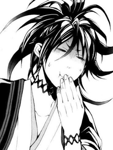 minobishe:  Tenka and his crab-like hair style (Donten ni Warau) 