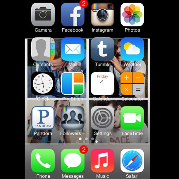 Thanks to my Apple tech coworkers I finally joined the cool kid club. #ios7