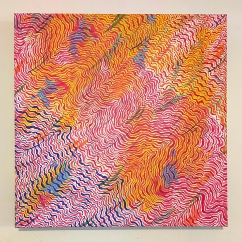 A new painting // 20x20 on reclaimed canvas#art #painting #acrylic #canvas #pattern #texture #color 