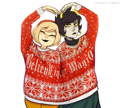 ikimaru:one of these times I’m gonna run out of funny sweaters but not this time :^)