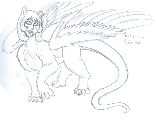 tyrantisterror:Bicorns, aka Sphinxes and ManticoresMediterran Sphinx - one of the first chimeras eve
