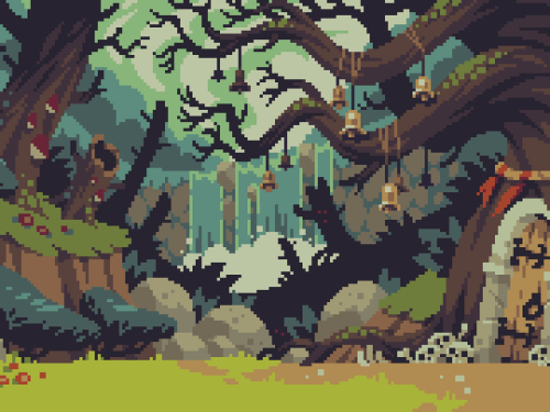 retronator:  This is beyond-beautiful background art from Curses ‘N Chaos by tributegames, pixeled to perfection by Stéphane Boutin a.k.a. jgsboutain. Check out the game’s release trailer and follow Tribute Games on Facebook and Twitter if you’re