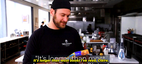 hairsaffitz:  “It’s time for my favorite part, but I don’t know if this is gonna be so great.” From: GOURMET MAKES S1 | E33: Pizza Rolls 