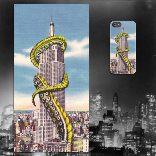 Tentacles attack the Empire State Building! Our exclusive iPhone case is up for scoring at Threadles