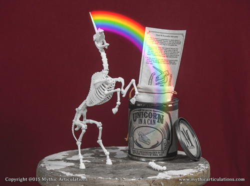mythicarticulations: Behold! The mighty Unicorn!Now available in my Etsy shop.Rainbows and magical L