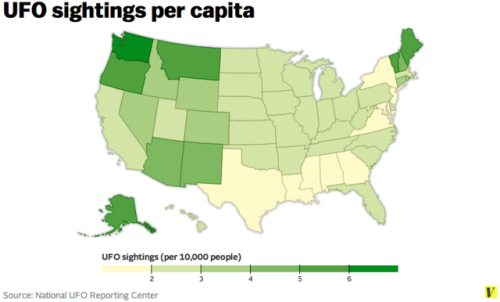 uykimim: mapsontheweb: Alien sightings per adult photos