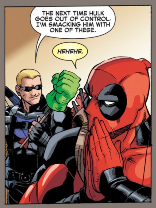 redtigress:  randomredux:  thefingerfuckingfemalefury:  ocaradosquadrinhos:  Best A+X ever!  THE FOX VERSION OF ROBIN HOOD You all realise This means Deadpool is a Disney fan :D  Hahahaha oh my god these two.  Surprise! The trick is that they’ve all