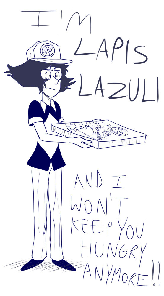 usagi911art:  Try the new Pizza Take-Out! Lapis Lazuli Pizza! Guaranteed to take