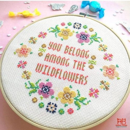 You belong there.. the wildflowers ~. . #crossstitch #crosstitch #crossstitcher #crosstitcher #cro