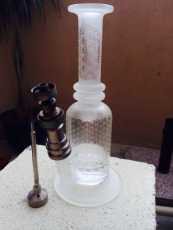 brndns-baked:  joeygoldlungs:  Seed Of Life Glass  I NEED THIS RIG