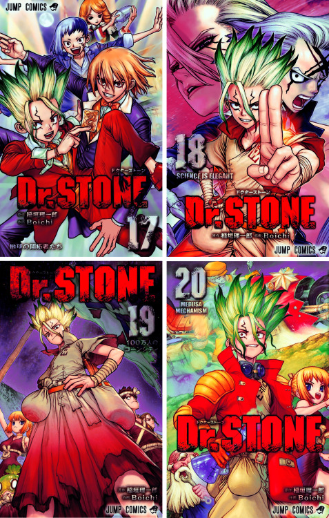 scientist-tsukasa:Dr. Stone :  Volume 1-20 Covers