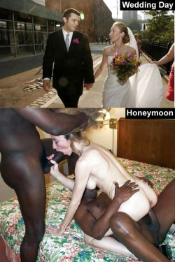 757whiteboi4qos:  Why wait? She should be doing that in her wedding dress before the ceremony and on her wedding night as well.