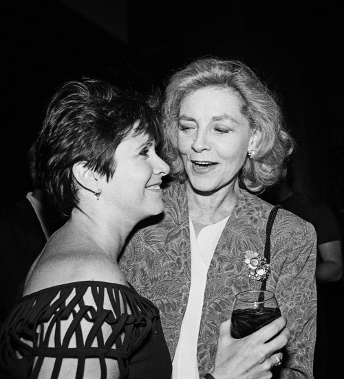 carriefisherarchive: Lauren Bacall and Carrie Fisher attend the book party for Fisher’s &lsquo
