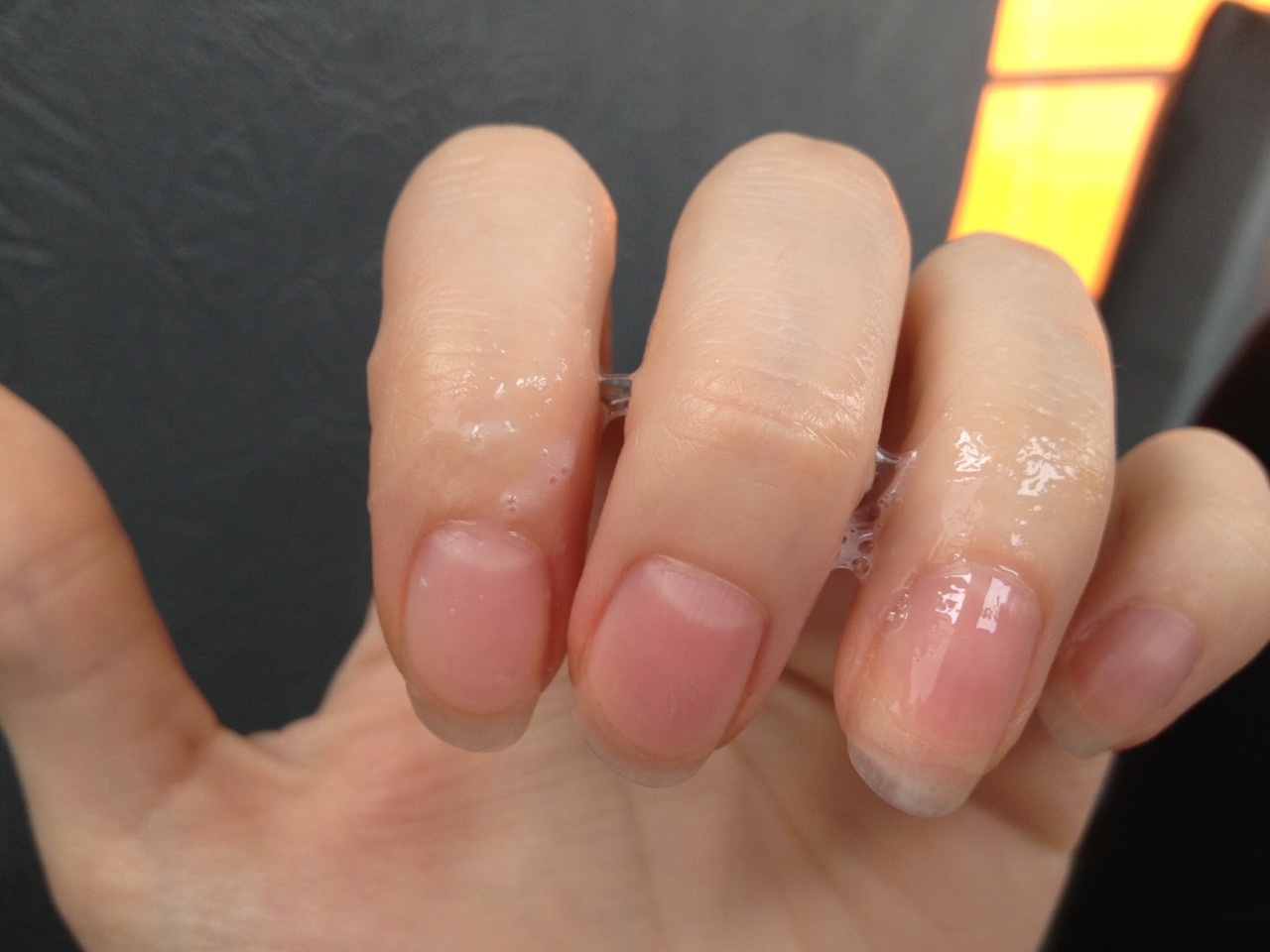 tightwetcindy:  My wet, little pussy, and my fingers after playing  Well this got