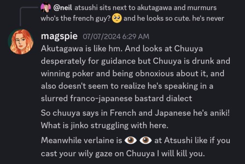 I’ve Always Wondered If Kyouka And Chuuya Ever Interacted During Her PM Days Bc She’s Literally Kouyou