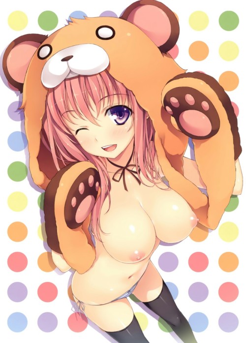 anon0w0stories:  “Roooar! Haha look at me master I’m a mean bear that’s gonna gobble you up!” *She gives you a bear hug and starts grinding against you biting at your neck growling teasingly* “Are you gonna be the bigger bear and