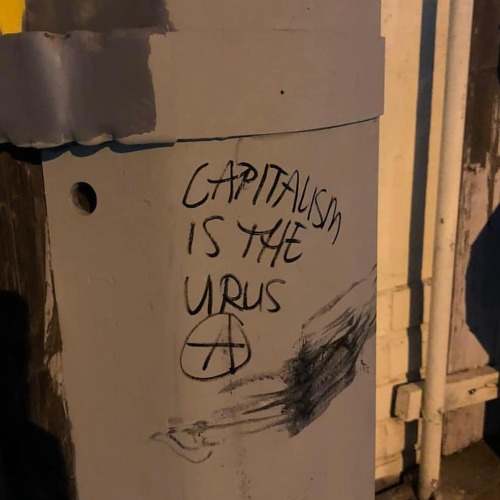 “Capitalism is the Virus" Seen in San Diego, California