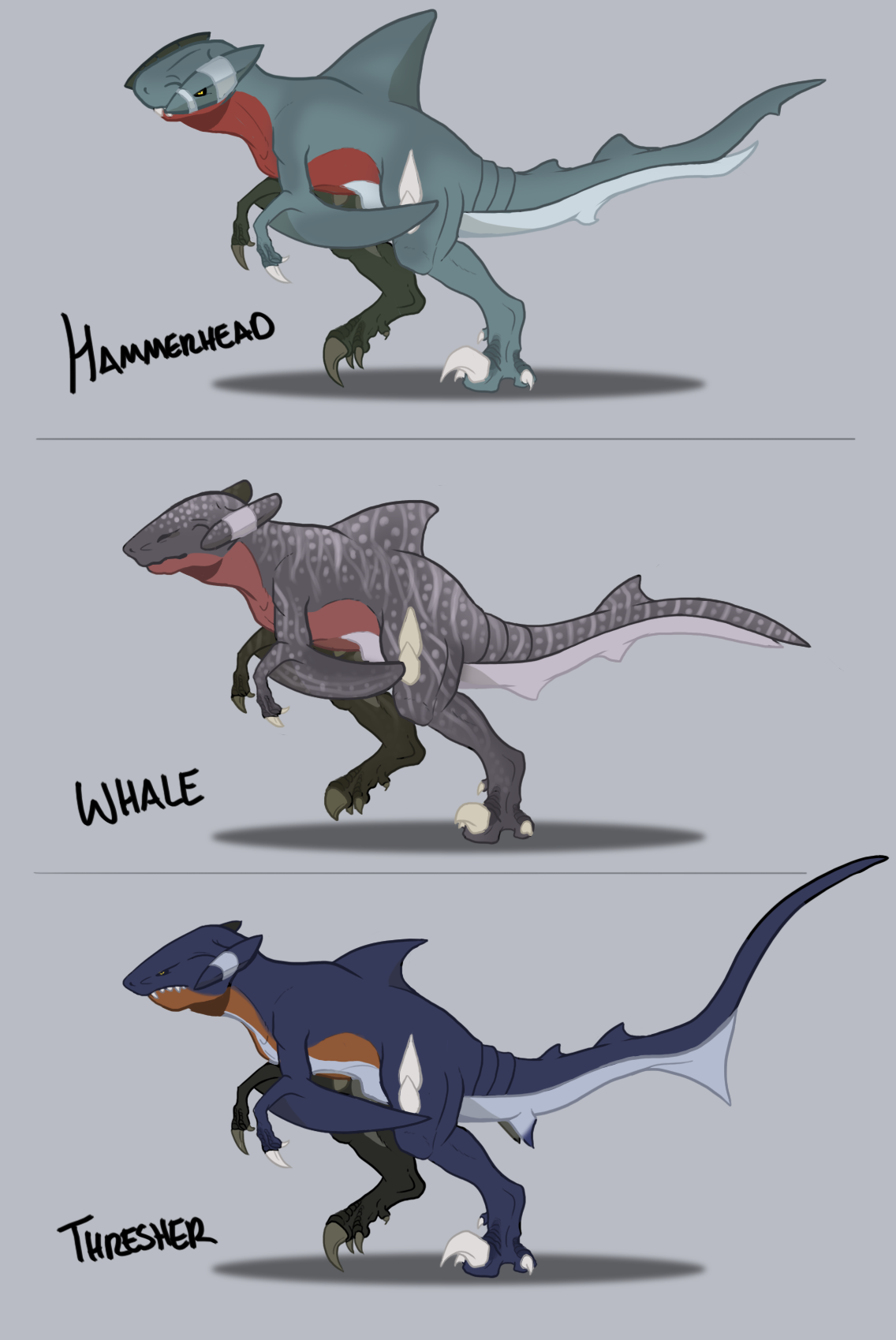 groldergoat:  Gabites based off my favorite shark species. 
