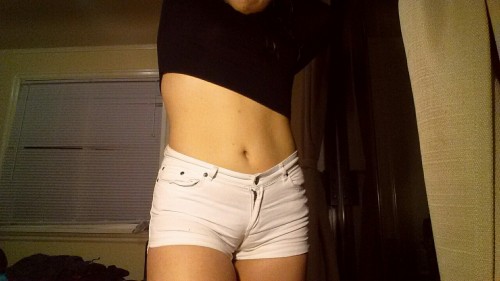 highnympho:  My ass looks godly in these shorts 🌙
