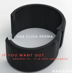 ransommoney: WEAR YOUR GEAR - XTRA STRONG ABS PLASTIC CUFF, oval shaped  once it’s closed, it’s closed integrated one-time lock 