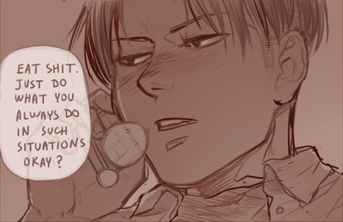 xyuwa:  sassanids:  au where erwin is a phone sex operator and levi’s just looking